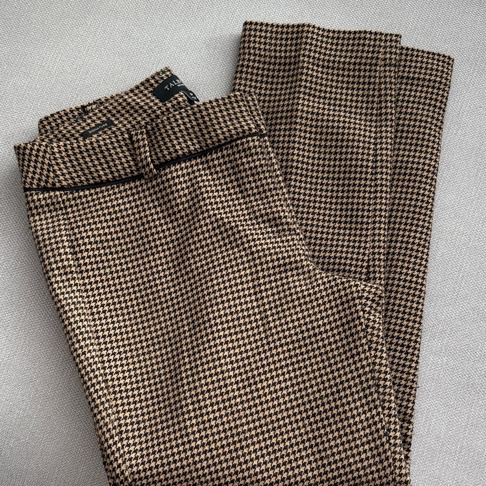 Talbots Black and Tan Houndstooth Pants
